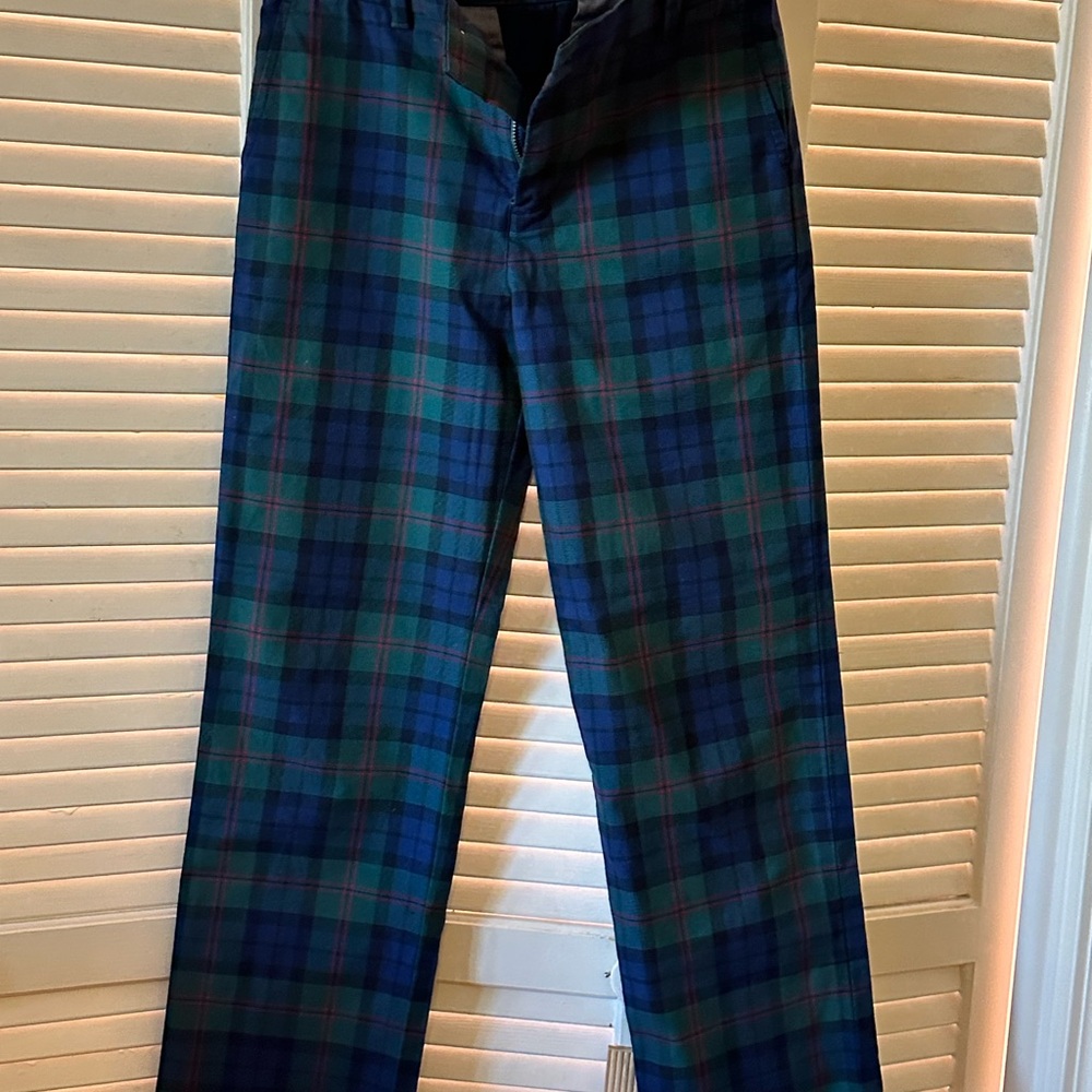 Boys Plaid Pants - Blue/Green/ Red Holiday Christmas